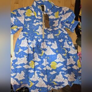 Nooworks Blue and Yellow Cloud Dress